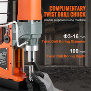 Load image into Gallery viewer, SucceBuy 11PCs Magnetic Drill Motor 1.6 in 1450W Boring Diameter 850RPM Speed 2810 lbf Portable Electric Mag Drill Press