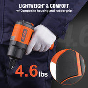 Load image into Gallery viewer, SucceBuy Lightweight 4.6 lb Design Pneumatic Impact Gun with 11-PCS 1/2-Inch Drive CR-V Steel Impact Socket Set & Carrying Case