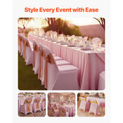 Charger l'image dans la visionneuse de galerie, SucceBuy 50 Pcs Pink Chair Covers Polyester Spandex Chair Cover Stretch Slipcovers Flat-Front Chair Covers for Wedding Party
