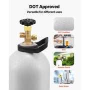 Bild in Galerie-Viewer laden, Amocart CO2 Tank 10 lbs New Aluminum Alloy Cylinder CO2 Air Tank with Light Spray Coating DOT Approved Cylinder for Draft Beer