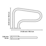 Bild in Galerie-Viewer laden, Amocart Pool Handrail Stainless Steel with Base Plate for Indoor/Outdoor Swimming Pool Safety Railing w/ Grip Cover for Decks