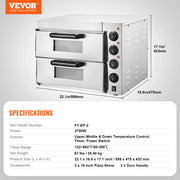 Load image into Gallery viewer, Amocart Commercial Pizza Oven Countertop Single Deck Layer Stainless Steel Electric Pizza Oven with Stone Handle Pizza Maker