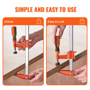 Charger l'image dans la visionneuse de galerie, Amocart Bar Clamps for Woodworking F Clamp 2-Pack 36" Clamp/Spreader 600 lbs Load 2-Pack 50" Parallel Clamp Set 1100 lbs Load