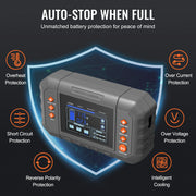 Bild in Galerie-Viewer laden, Amocart Smart Battery Charger 20-Amp Lithium LiFePO4 Lead-Acid (AGM/Gel/SLA) LCD Display Trickle Charger, Boat Motorcycle Use
