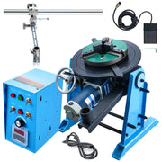 Load image into Gallery viewer, Amocart Rotary Welding Positioner 50KG 0-90° Welding Positioning Turntable Table 0.5-6RPM 120W with 12.4 Inch 3-Jaw Lathe Chuck