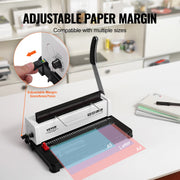 Load image into Gallery viewer, SucceBuy Coil Spiral Binding Machine Manual Book Maker 34-Holes Binding 120 Sheets Punch Binder Adjustable Coil Binding Spines - AMOCART