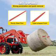 Bild in Galerie-Viewer laden, Amocart Hay Spear Bale Spear Capacity Spike Quick Attach Square Hay Red Coated Forks Hex Nut Sleeve for Bucket Tractor Loader