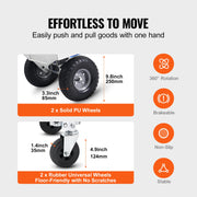 Load image into Gallery viewer, SucceBuy Folding Hand Truck Aluminum Heavy Industrial Collapsible Dolly Cart for Transport and Moving in Warehouse Supermarket