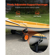 Charger l'image dans la visionneuse de galerie, Amocart 420lbs Boat Trailer Dolly Carbon Steel Kayak Mover with 15.7in Pneumatic Tires & Bracket for Moving Fishing Motorboat