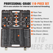 Load image into Gallery viewer, Tap and Die Set 40PCs 60PCs 80PCs 110/116PCs Metric SAE Standard Bearing Steel Taps and Dies Essential Threading Tool
