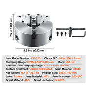 Load image into Gallery viewer, SucceBuy 3-Jaw Lathe Chuck 160mm / 200mm / 250mm Self-Centering Lathe Chuck Multiple Clamping Range for Lathe Printer Machining