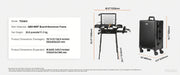 Charger l'image dans la visionneuse de galerie, SucceBuy Professional Makeup Train Case Aluminum Cosmetic Case Workbench With Supporting Legs Rolling Makeup Case Extra Large