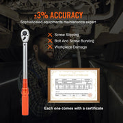 Load image into Gallery viewer, SucceBuy Torque Wrench Set Drive Click Torque Wrench Dual-Direction Adjustable Mechanical Dual Range Scales Torque Wrench Kit