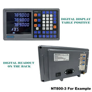 Load image into Gallery viewer, NT800 2/3 Axis Display LCD DRO Digital Readout TTL AC110V/220V For Milling boring machine EDM Linear Scale Encoder 9 Languages