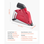 Charger l'image dans la visionneuse de galerie, Amocart Cutting Dust Shroud for Angle Grinders 4-5 in Angle Grinder Dust Shroud with 6 Clamping Washers for Concrete Wall Stone