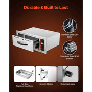 Load image into Gallery viewer, SucceBuy Commercial Electric Drawer Warmer Single-Drawer Stainless Steel Built-in Installation Drawer Cabinet for Restaurant