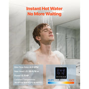 Load image into Gallery viewer, SucceBuy Digital Smart Instant Hot Water Recirculating Pump Kit with Built-in Thermostat Timer Digital Screen for Water Heaters