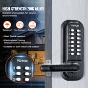 Load image into Gallery viewer, SucceBuy Mechanical Keyless Entry Door Lock Single/Double -Sided 14 Digit Keypad and Handle Embedded