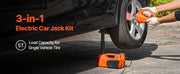 Charger l'image dans la visionneuse de galerie, Amocart Electric Car Jack, 5T Electric Scissor Jack with Built-In Inflator 12V Tire Changer with LED Light for Sedan SUV Truck