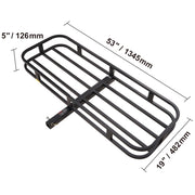 Load image into Gallery viewer, SucceBuy 47/53/60 in Hitch Cargo Carrier 400/500lb Capacity Trailer Hitch Mount Aluminum Cargo Basket for Truck Pickup Camping - AMOCART