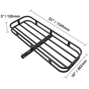 Load image into Gallery viewer, Amocart 47/53/60 in Hitch Cargo Carrier 400/500lb Capacity Trailer Hitch Mount Aluminum Cargo Basket for Truck Pickup Camping