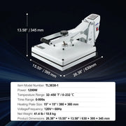 Load image into Gallery viewer, 【Upgraded】SucceBuy Heat Press hine 15" x 15" /16" x 20" /16" x 24" Sublimation Printer Manual Clamshell Transfer on DIY T-shirt
