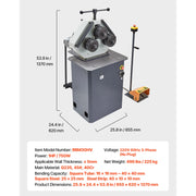 Charger l'image dans la visionneuse de galerie, SucceBuy 2.2KW Electric Roll Bending Machine with 180° Maximum Bending Angle Support Horizontal/Vertical Operation (220V 60Hz)
