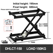 Load image into Gallery viewer, Electric Lifting Platform Tea Table 60/120/150kg Load Elevation Height Adjustable Remote Control Motor Drive Iron Frame