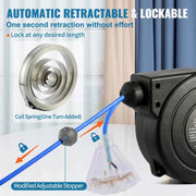 Load image into Gallery viewer, Amocart Retractable Extension Cord Reel 30FT Lighted Triple Tap Outlet 10 Amp Circuit Breaker 4.5FT Lead-in Cord Electrical Use