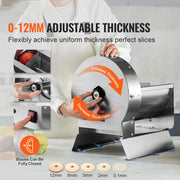 Charger l'image dans la visionneuse de galerie, Amocart Electric Vegetable Slicer 0-12mm Thickness Adjustable Commercial Slicer Machine Stainless Steel Food Cutter Machine