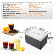 Load image into Gallery viewer, Amocart Ice Chest Stainless Steel Ice Cooler Commercial Ice Bin with Cover Outdoor Kitchen Ice Bar Drain-pipe and Drain Plug