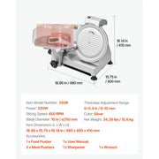 Load image into Gallery viewer, Amocart Commercial Meat Slicer 10 inch 320W Food-Slicer with SUS420 Blade 0-0.4 inch Adjustable Thickness for Frozen Meat Ham