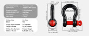 Bild in Galerie-Viewer laden, Amocart 4pcs 5/8" D-Ring Shackle 8T 13T Breaking Strength Tow Hook with 3/4" Screw Pin for Truck Off Road Towing Accessories