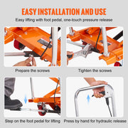 Load image into Gallery viewer, SucceBuy 330/770/1760Lbs Lifting Platform Hydraulic Car Lift Table Cart Heavy Duty Double Shear Wheelbarrow for Repair Motorcycl - AMOCART