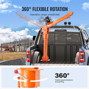 Load image into Gallery viewer, SucceBuy 2200lbs Electric Hoist Truck Crane 360° Swivel Folding Bed Jib Crane with 6000 lbs Electric Winch for Lifting Goods