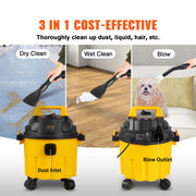 Load image into Gallery viewer, Amocart Wet Dry Vac 2.6 Gallon 2.5 Peak HP 3 in 1 Portable Shop Vacuum with Blowing Function Attachment Storage for Floor