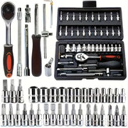 Load image into Gallery viewer, 150/46pcs Socket Tool Set, Automotive & Motorcycle Repair Tool Kit - Durable Chrome Vanadium Steel, Includes Ratchet Wrenches
