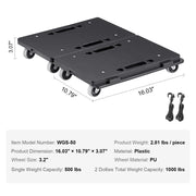 Load image into Gallery viewer, SucceBuy 2 Pack Furniture Mover Pallet Trolley 500 lbs Each Count with 4 Wheels Small Flat Dolly Cart for Industrial Machinery - AMOCART