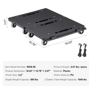 Load image into Gallery viewer, Amocart 2 Pack Furniture Mover Pallet Trolley 500 lbs Each Count with 4 Wheels Small Flat Dolly Cart for Industrial Machinery