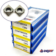 Load image into Gallery viewer, CCMT060202 04 CCGT060202 04 PCD Nc machine tools are used for copper and aluminum and other non-ferrous metal turning CBN