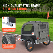 Charger l'image dans la visionneuse de galerie, Amocart 88lbs Dog Bike Trailer Pet Cart Bicycle Carrier with Wheels Coupler Reflectors Flag Collapsible to Store for Dogs