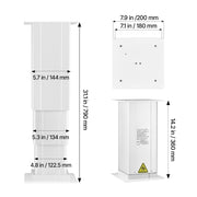 Load image into Gallery viewer, SucceBuy 176Lbs Electric Lifting Column System 14.2in-31in Height Three-stage Adjustable with Power Control Lift Table for Desk - AMOCART