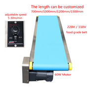 Load image into Gallery viewer, Speed Control 700mm 1000mm 1M 1.5M Conveyor 200mm Food Grade PU Belt Stainless Steel Structure Vending Machine Cargo Channel