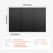 Charger l'image dans la visionneuse de galerie, Amocart 24"x12" 2/3/4pcs Metal Pegboard Panels Steel Wall Tools Organizer Garage Storage Peg Panel for Workbench Office Craft