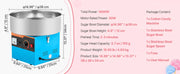 Charger l'image dans la visionneuse de galerie, SucceBuy Cotton Candy Machine Commercial 1000W Electric Candy Floss Maker Easy Use with 15 inch Stainless Steel Bowl