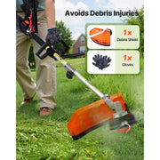 Load image into Gallery viewer, SucceBuy Gas Hedge Trimmer 2 Cycle Gas Power Handheld Hedge Trimmer Weed Eater with Protective Gear Set for Trimming Shrub Bush