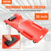 Load image into Gallery viewer, SucceBuy Mechanic Plastic Creeper Automotive Rolling Garage Creeper with Molded Ergonomic HDPE Body Padded Headrest for Garage - AMOCART