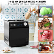 Load image into Gallery viewer, SucceBuy Upright Automatic Ice Cream Maker with Built-in Compressor 2 Quart No Pre-freezing Fruit Yogurt Machine 4 Modes