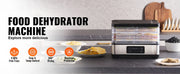 Bild in Galerie-Viewer laden, Amocart 5 Tray Food Dehydrator Machine 300W Stainless Steel Electric Food Dryer w/ Digital Adjustable Timer & Temperature
