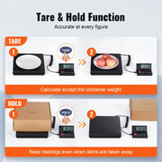 Load image into Gallery viewer, Amocart 110 lbs Digital Postal Shipping Scale with Timer 90° Foldable LCD Screen AC/DC Powered Package Scale for Laggage Home